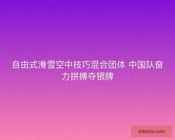自由式滑雪空中技巧混合团体 中国队奋力拼搏夺银牌 自由式滑雪空中技巧混合团体 中国队奋力拼搏夺银牌